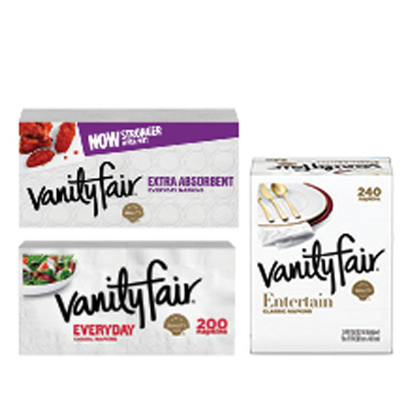 <h4>$3 off</h4>Any One (1) Vanity Fair® Napkins 160 ct. or larger